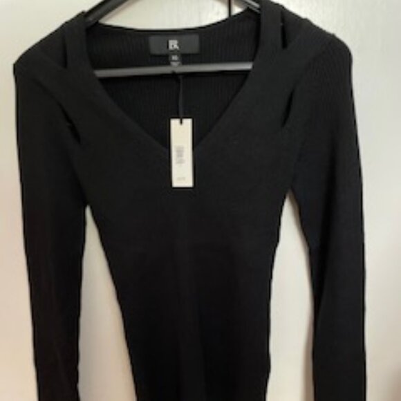 Banana Republic Magdalena Cut -out top in black XS New with tag - Picture 7 of 7